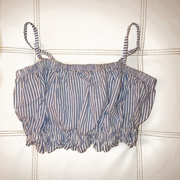 Pacsun LA Hearts Pinstripe Crop Top - Picture 1 of 1
